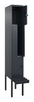 C+P Z-Spind Classic PLUS 0800437-306 schweb.Bank 6 Pers./3 Abt. 300mm Drehriegel (HxBxT) 2120x900x815mm k7016/7035