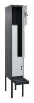 C+P Z-Spind Classic PLUS 0800437-306 schweb.Bank 6 Pers./3 Abt. 300mm Drehriegel (HxBxT) 2120x900x815mm k7016/7035