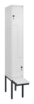 C+P Z-Spind Classic PLUS 0800437-306 schweb.Bank 6 Pers./3 Abt. 300mm Drehriegel (HxBxT) 2120x900x815mm k7016/7035