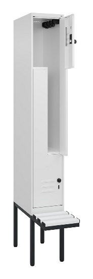 C+P Z-Spind Classic PLUS 0800437-306 schweb.Bank 6 Pers./3 Abt. 300mm Drehriegel (HxBxT) 2120x900x815mm k7016/7035