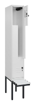 C+P Z-Spind Classic PLUS 0800437-306 schweb.Bank 6 Pers./3 Abt. 300mm Drehriegel (HxBxT) 2120x900x815mm k7016/7035