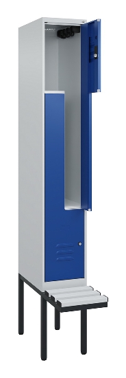 C+P Z-Spind Classic PLUS 0800437-306 schweb.Bank 6 Pers./3 Abt. 300mm Drehriegel (HxBxT) 2120x900x815mm k7016/7035