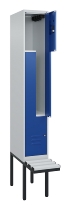 C+P Z-Spind Classic PLUS 0800437-306 schweb.Bank 6 Pers./3 Abt. 300mm Drehriegel (HxBxT) 2120x900x815mm k7016/7035