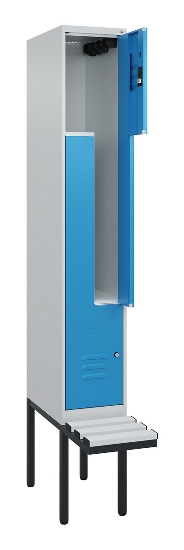 C+P Z-Spind Classic PLUS 0800437-306 schweb.Bank 6 Pers./3 Abt. 300mm Drehriegel (HxBxT) 2120x900x815mm k7016/7035