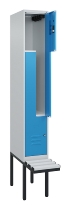 C+P Z-Spind Classic PLUS 0800437-306 schweb.Bank 6 Pers./3 Abt. 300mm Drehriegel (HxBxT) 2120x900x815mm k7016/7035