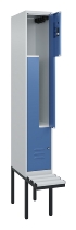 C+P Z-Spind Classic PLUS 0800437-306 schweb.Bank 6 Pers./3 Abt. 300mm Drehriegel (HxBxT) 2120x900x815mm k7016/7035