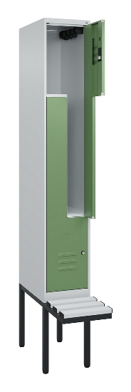 C+P Z-Spind Classic PLUS 0800437-306 schweb.Bank 6 Pers./3 Abt. 300mm Drehriegel (HxBxT) 2120x900x815mm k7016/7035