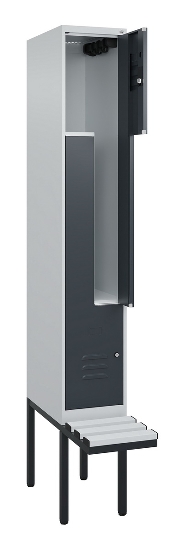 C+P Z-Spind Classic PLUS 0800437-306 schweb.Bank 6 Pers./3 Abt. 300mm Drehriegel (HxBxT) 2120x900x815mm k7016/7035
