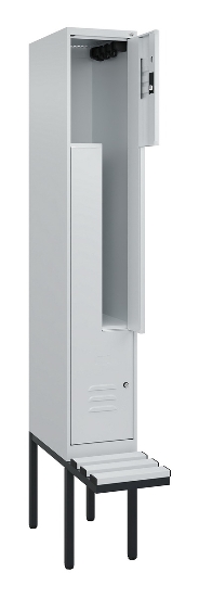 C+P Z-Spind Classic PLUS 0800437-306 schweb.Bank 6 Pers./3 Abt. 300mm Drehriegel (HxBxT) 2120x900x815mm k7016/7035