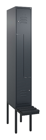 C+P Z-Spind Classic PLUS 0800437-306 schweb.Bank 6 Pers./3 Abt. 300mm Drehriegel (HxBxT) 2120x900x815mm k7016/7035