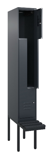 C+P Z-Spind Classic PLUS 0800437-306 schweb.Bank 6 Pers./3 Abt. 300mm Drehriegel (HxBxT) 2120x900x815mm k7016/7035