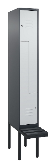 C+P Z-Spind Classic PLUS 0800437-306 schweb.Bank 6 Pers./3 Abt. 300mm Drehriegel (HxBxT) 2120x900x815mm k7016/7035