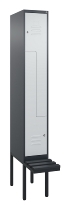 C+P Z-Spind Classic PLUS 0800437-306 schweb.Bank 6 Pers./3 Abt. 300mm Drehriegel (HxBxT) 2120x900x815mm k7016/7035