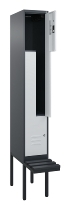 C+P Z-Spind Classic PLUS 0800437-306 schweb.Bank 6 Pers./3 Abt. 300mm Drehriegel (HxBxT) 2120x900x815mm k7016/7035