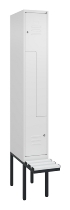 C+P Z-Spind Classic PLUS 0800437-306 schweb.Bank 6 Pers./3 Abt. 300mm Drehriegel (HxBxT) 2120x900x815mm k7016/7035
