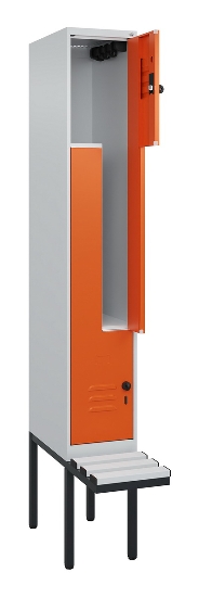 C+P Z-Spind Classic PLUS 0800437-306 schweb.Bank 6 Pers./3 Abt. 300mm Drehriegel (HxBxT) 2120x900x815mm k7016/7035
