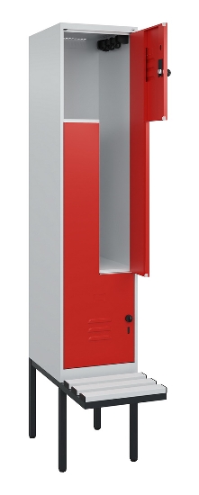 C+P Z-Spind Classic PLUS 0800437-306 schweb.Bank 6 Pers./3 Abt. 300mm Drehriegel (HxBxT) 2120x900x815mm k7016/7035