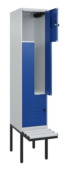 C+P Z-Spind Classic PLUS 0800437-306 schweb.Bank 6 Pers./3 Abt. 300mm Drehriegel (HxBxT) 2120x900x815mm k7016/7035