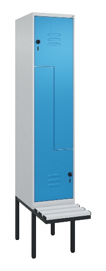 C+P Z-Spind Classic PLUS 0800437-306 schweb.Bank 6 Pers./3 Abt. 300mm Drehriegel (HxBxT) 2120x900x815mm k7016/7035