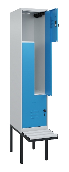 C+P Z-Spind Classic PLUS 0800437-306 schweb.Bank 6 Pers./3 Abt. 300mm Drehriegel (HxBxT) 2120x900x815mm k7016/7035