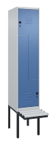 C+P Z-Spind Classic PLUS 0800437-306 schweb.Bank 6 Pers./3 Abt. 300mm Drehriegel (HxBxT) 2120x900x815mm k7016/7035
