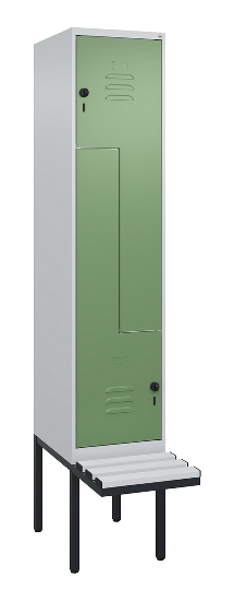 C+P Z-Spind Classic PLUS 0800437-306 schweb.Bank 6 Pers./3 Abt. 300mm Drehriegel (HxBxT) 2120x900x815mm k7016/7035