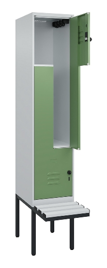 C+P Z-Spind Classic PLUS 0800437-306 schweb.Bank 6 Pers./3 Abt. 300mm Drehriegel (HxBxT) 2120x900x815mm k7016/7035