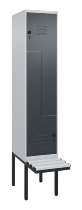 C+P Z-Spind Classic PLUS 0800437-306 schweb.Bank 6 Pers./3 Abt. 300mm Drehriegel (HxBxT) 2120x900x815mm k7016/7035