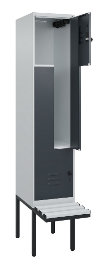 C+P Z-Spind Classic PLUS 0800437-306 schweb.Bank 6 Pers./3 Abt. 300mm Drehriegel (HxBxT) 2120x900x815mm k7016/7035