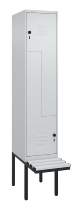C+P Z-Spind Classic PLUS 0800437-306 schweb.Bank 6 Pers./3 Abt. 300mm Drehriegel (HxBxT) 2120x900x815mm k7016/7035