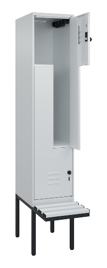 C+P Z-Spind Classic PLUS 0800437-306 schweb.Bank 6 Pers./3 Abt. 300mm Drehriegel (HxBxT) 2120x900x815mm k7016/7035