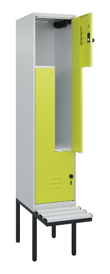 C+P Z-Spind Classic PLUS 0800437-306 schweb.Bank 6 Pers./3 Abt. 300mm Drehriegel (HxBxT) 2120x900x815mm k7016/7035