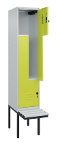 C+P Z-Spind Classic PLUS 0800437-306 schweb.Bank 6 Pers./3 Abt. 300mm Drehriegel (HxBxT) 2120x900x815mm k7016/7035