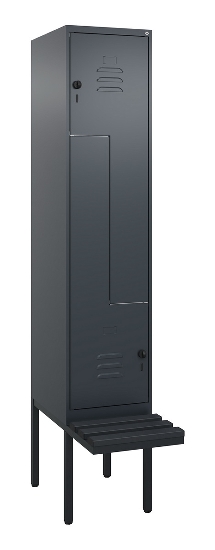 C+P Z-Spind Classic PLUS 0800437-306 schweb.Bank 6 Pers./3 Abt. 300mm Drehriegel (HxBxT) 2120x900x815mm k7016/7035