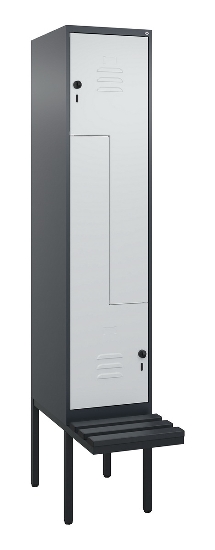 C+P Z-Spind Classic PLUS 0800437-306 schweb.Bank 6 Pers./3 Abt. 300mm Drehriegel (HxBxT) 2120x900x815mm k7016/7035