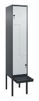 C+P Z-Spind Classic PLUS 0800437-306 schweb.Bank 6 Pers./3 Abt. 300mm Drehriegel (HxBxT) 2120x900x815mm k7016/7035