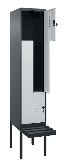 C+P Z-Spind Classic PLUS 0800437-306 schweb.Bank 6 Pers./3 Abt. 300mm Drehriegel (HxBxT) 2120x900x815mm k7016/7035