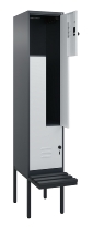 C+P Z-Spind Classic PLUS 0800437-306 schweb.Bank 6 Pers./3 Abt. 300mm Drehriegel (HxBxT) 2120x900x815mm k7016/7035