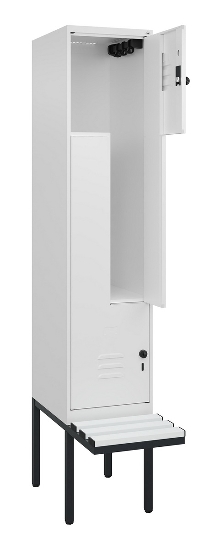 C+P Z-Spind Classic PLUS 0800437-306 schweb.Bank 6 Pers./3 Abt. 300mm Drehriegel (HxBxT) 2120x900x815mm k7016/7035