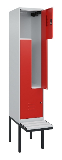 C+P Z-Spind Classic PLUS 0800437-306 schweb.Bank 6 Pers./3 Abt. 300mm Drehriegel (HxBxT) 2120x900x815mm k7016/7035