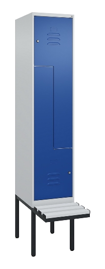 C+P Z-Spind Classic PLUS 0800437-306 schweb.Bank 6 Pers./3 Abt. 300mm Drehriegel (HxBxT) 2120x900x815mm k7016/7035