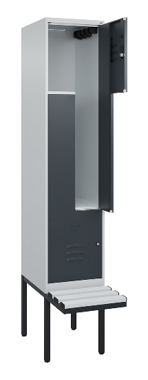 C+P Z-Spind Classic PLUS 0800437-306 schweb.Bank 6 Pers./3 Abt. 300mm Drehriegel (HxBxT) 2120x900x815mm k7016/7035