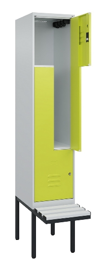 C+P Z-Spind Classic PLUS 0800437-306 schweb.Bank 6 Pers./3 Abt. 300mm Drehriegel (HxBxT) 2120x900x815mm k7016/7035