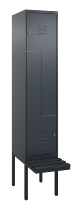 C+P Z-Spind Classic PLUS 0800437-306 schweb.Bank 6 Pers./3 Abt. 300mm Drehriegel (HxBxT) 2120x900x815mm k7016/7035