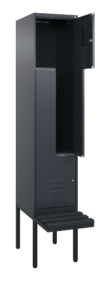 C+P Z-Spind Classic PLUS 0800437-306 schweb.Bank 6 Pers./3 Abt. 300mm Drehriegel (HxBxT) 2120x900x815mm k7016/7035