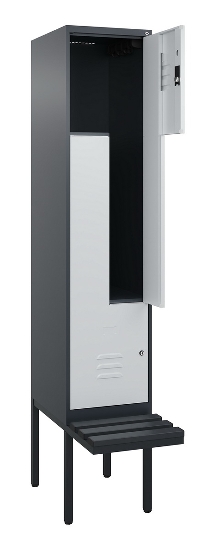 C+P Z-Spind Classic PLUS 0800437-306 schweb.Bank 6 Pers./3 Abt. 300mm Drehriegel (HxBxT) 2120x900x815mm k7016/7035