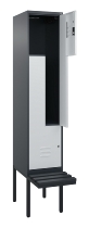 C+P Z-Spind Classic PLUS 0800437-306 schweb.Bank 6 Pers./3 Abt. 300mm Drehriegel (HxBxT) 2120x900x815mm k7016/7035