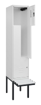 C+P Z-Spind Classic PLUS 0800437-306 schweb.Bank 6 Pers./3 Abt. 300mm Drehriegel (HxBxT) 2120x900x815mm k7016/7035
