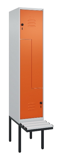 C+P Z-Spind Classic PLUS 0800437-306 schweb.Bank 6 Pers./3 Abt. 300mm Drehriegel (HxBxT) 2120x900x815mm k7016/7035