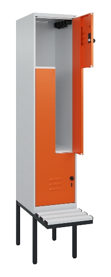 C+P Z-Spind Classic PLUS 0800437-306 schweb.Bank 6 Pers./3 Abt. 300mm Drehriegel (HxBxT) 2120x900x815mm k7016/7035
